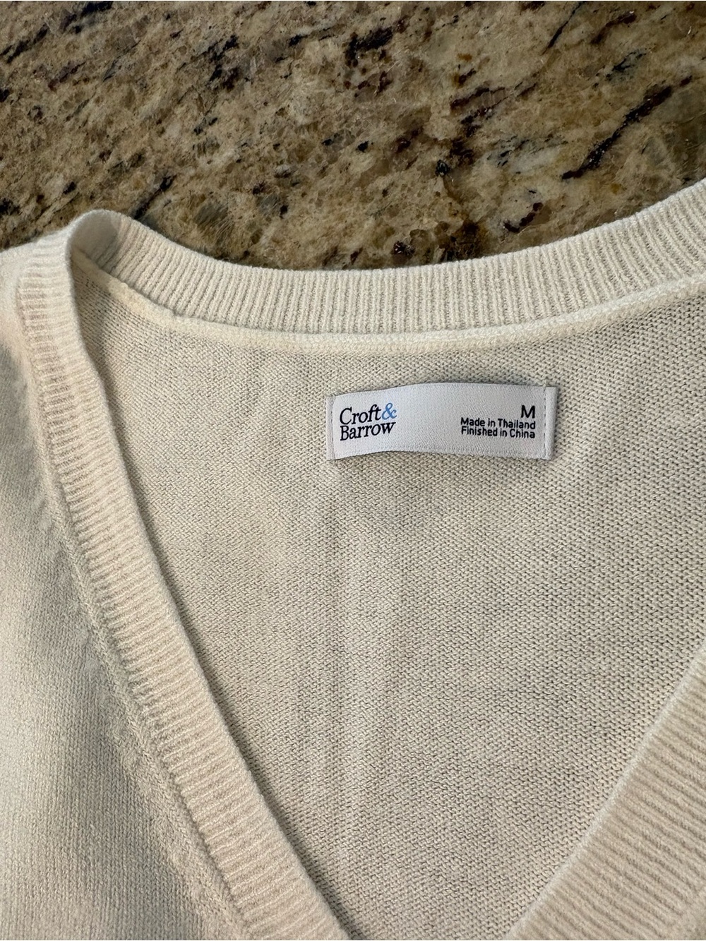croft & barrow V-Neck Sweater Set in Navy, Camel, Ivory - Picture 9 of 16